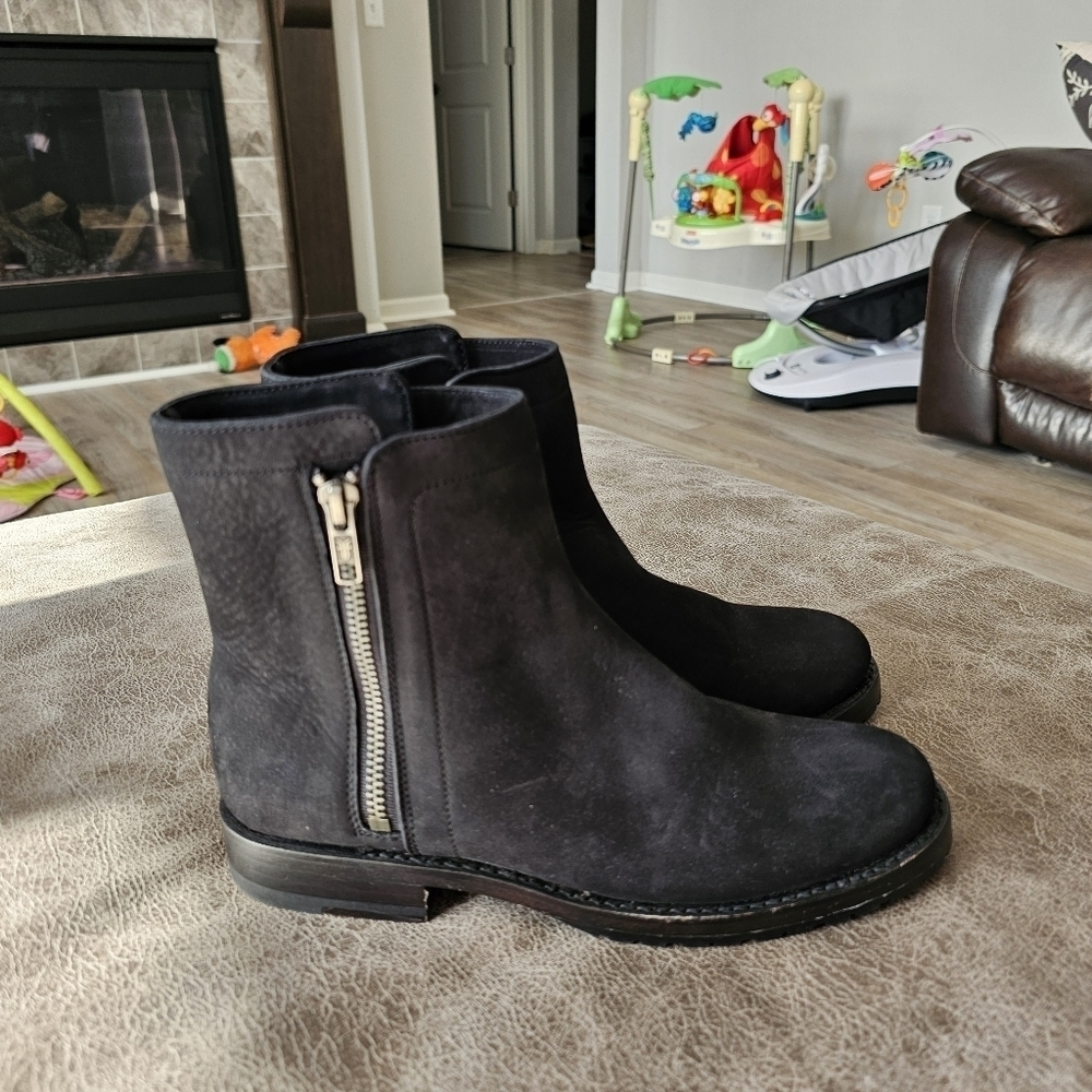 Frye Natalie Double Zip Leather Boots Size 6 - Picture 7 of 10